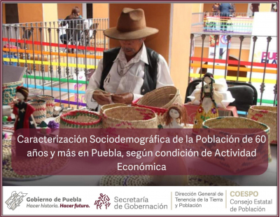 Caracterización Sociodemográfica de la Población de 60 años y más en Puebla, según condición de Actividad Económica